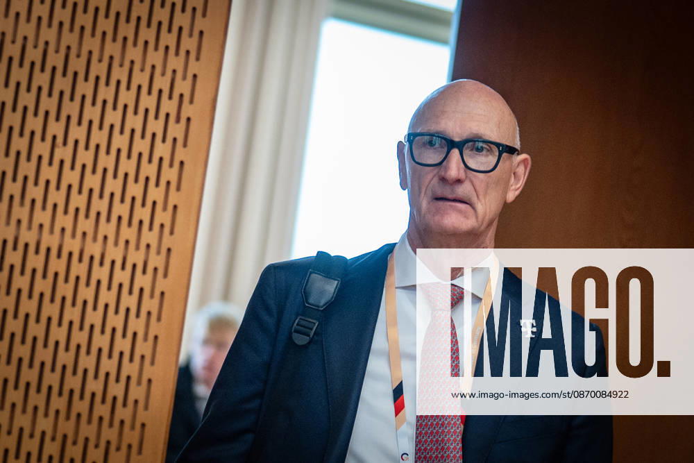 Timotheus Höttges, CEO of Deutsche Telekom AG, at the Invest in Germany Summit 2026 at the ESMT European School of Management and Technology in Berlin, Berlin, Germany; ESMT Berlin