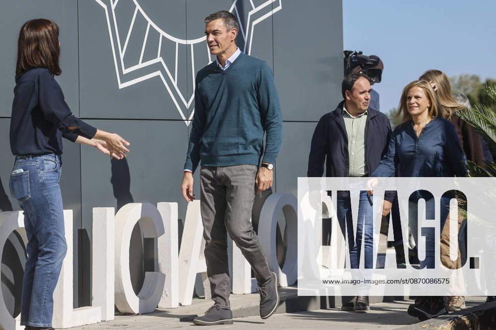 Sánchez Visits Oliva, Valencia, to Assess the Damage Caused by Storm Adam I D The Secretary General of the PSPV-PSOE and Minister of Science, Innovation, and Universities, Diana Morant; the Prime Minister, Pedro Sánchez; the President of the Valencian Regional Government, Juanfran Pérez Llorca; and the Government Delegate in the Valencian Community, Pilar Bernabé, during a visit to the Forward Command Post for Storm Adam on October 20, 2026, in Oliva, Valencia, Valencian Community, Spain. The storm caused by Storm Adam has resulted in three deaths in the Valencian Community: a man aged about 64 at a campground in Oliva, Valencia; a 79-year-old woman with limited mobility found dead in her home, also in Oliva, and another woman who lost her