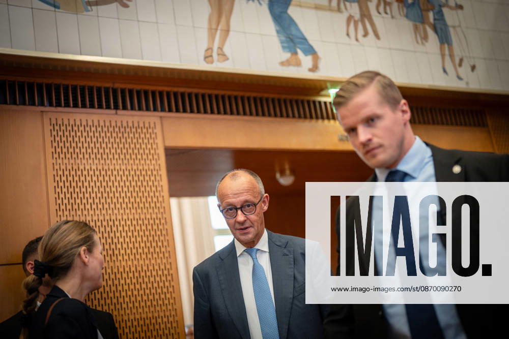 Chancellor Friedrich Merz upon his arrival at the event hall in the former State Council building of the GDR at the Invest in Germany Summit 2026 at the ESMT European School of Management and Technology Berlin, Berlin, Germany; ESMT Berlin