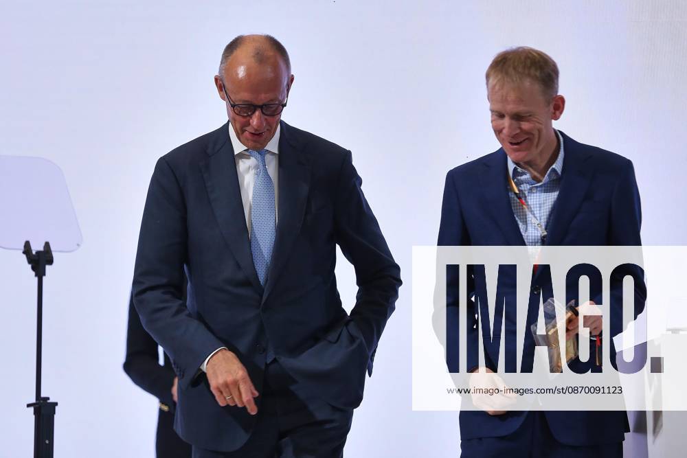 ESMT Invest in Germany Summit Chancellor Friedrich Merz (CDU) and Will Marshall of Planet Labs
