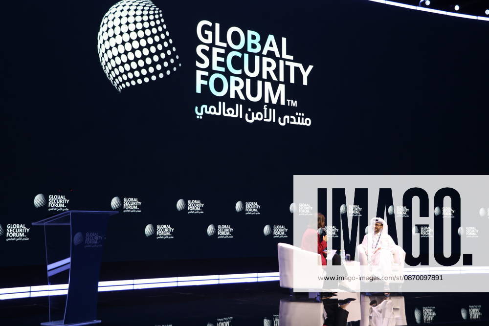 Global Security Forum in Doha DOHA, QATAR - OCTOBER 20: Qatari Foreign Ministry Spokesperson Majed al-Ansari addresses delegates during the Global Security Forum in Doha, Qatar on Tuesday, October 20, 2026. Ali Altunkaya Anadolu Doha Qatar. Editorial use only. Please get in touch for any other usage.