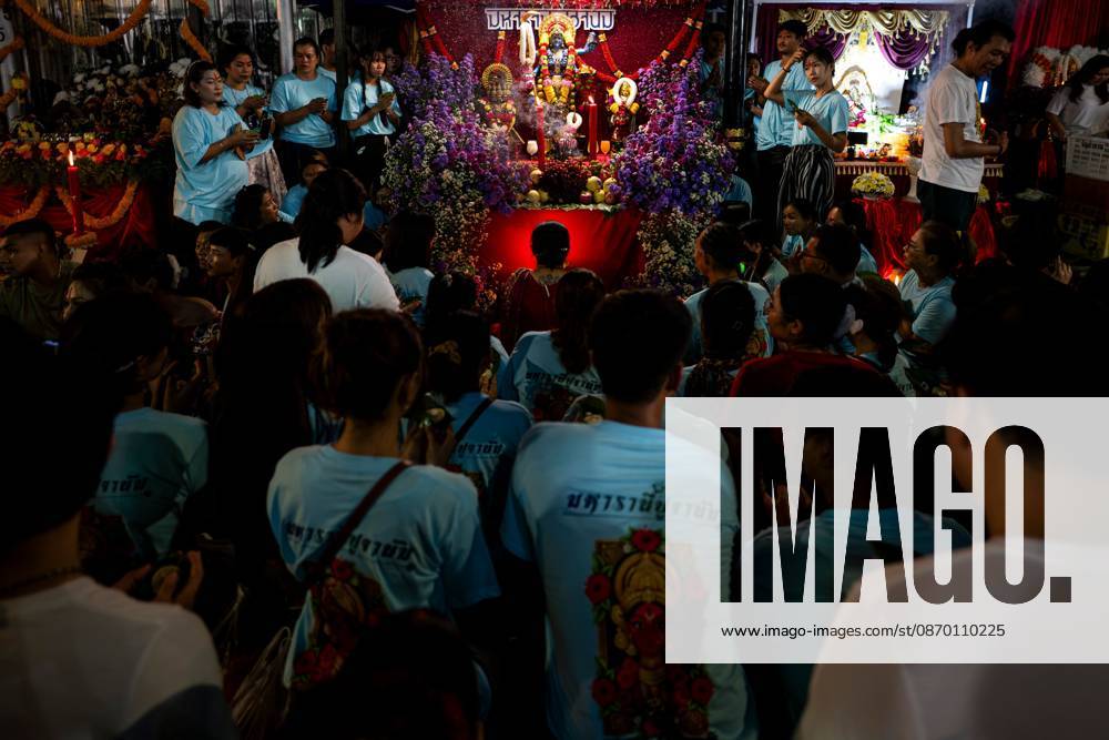 Navaratri 2026 Celebrations Highlight Bangkoks Hindu Heritage BANGKOK, THAILAND - OCTOBER 20, 2026: marked Navaratri 2026 with religious ceremonies and traditional worship at Sri Maha Mariamman Temple, commonly known as Wat Khaek, on Silom Road. Held from October 10 to 22, the annual festival brought Hindu devotees together to honour Goddess Durga and celebrate the triumph of good over evil. The programme included daily prayers, offerings and sacred rituals, reflecting the religious significance of Navaratri within Thailands Hindu community. The main event took place on October 20, when the annual Vijaya Dasami procession departed from the temple at 7:30 p.m. The procession commemorated Goddess Durgas victory over the demon Mahish