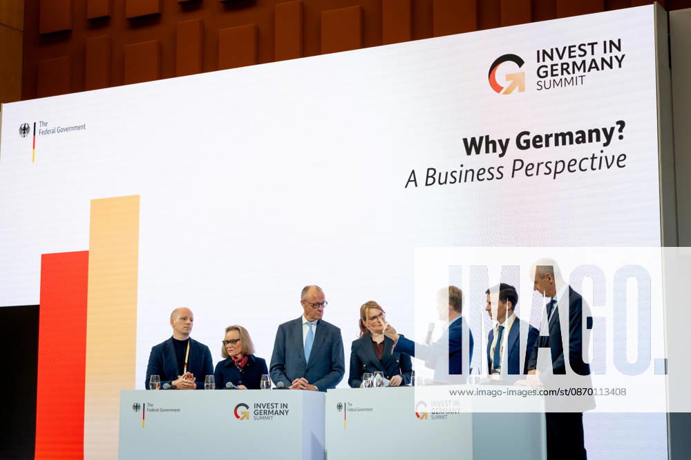 Invest in Germany Summit, Berlin, ESMT Invest in Germany Summit, Berlin, ESMT, Friedrich Merz, the German Chancellor, and investors Berlin Berlin GER