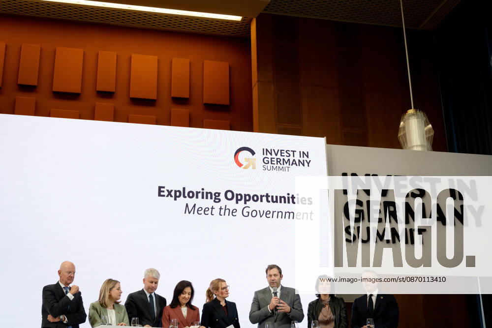 Invest in Germany Summit, Berlin, ESMT Invest in Germany Summit, Berlin, ESMT, Friedrich Merz, Federal Chancellor Katherina Reiche, Federal Minister of Economic Affairs Lars Klingbeil, Federal Minister of Finance Steffen Bilger, Federal Minister of Transportation Dorothee Bär, Federal Minister of Research Verena