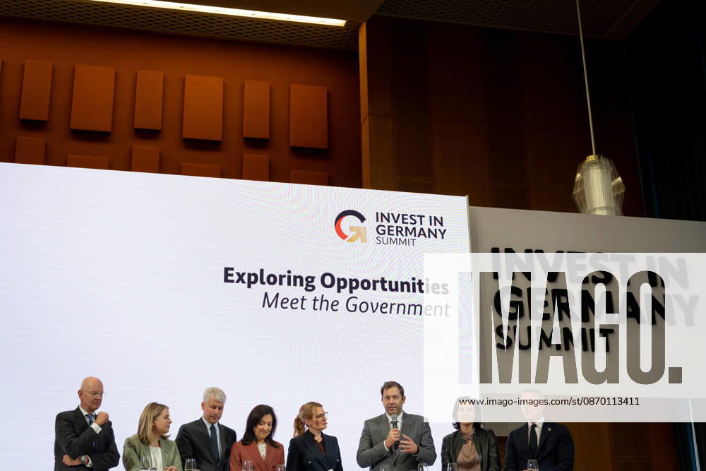 Invest in Germany Summit, Berlin, ESMT Invest in Germany Summit, Berlin, ESMT, Friedrich Merz, Federal Chancellor Katherina Reiche, Federal Minister of Economic Affairs Lars Klingbeil, Federal Minister of Finance Steffen Bilger, Federal Minister of Transportation Dorothee Bär, Federal Minister of Research Verena
