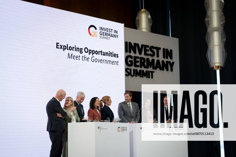 Invest in Germany Summit, Berlin, ESMT Invest in Germany Summit, Berlin, ESMT, Friedrich Merz, Federal Chancellor Katherina Reiche, Federal Minister of Economic Affairs Lars Klingbeil, Federal Minister of Finance Steffen Bilger, Federal Minister of Transportation Dorothee Bär, Federal Minister of Research Verena