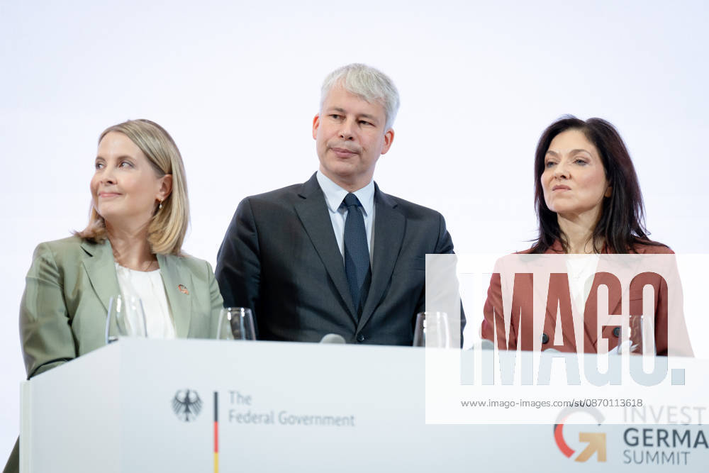 Invest in Germany Summit, Berlin, ESMT Invest in Germany Summit, Berlin, ESMT, Katherina Reiche, Federal Minister of Economics Steffen Bilger, Federal Minister of Transportation Verena Hubertz, Federal Minister of Construction Berlin Berlin GER