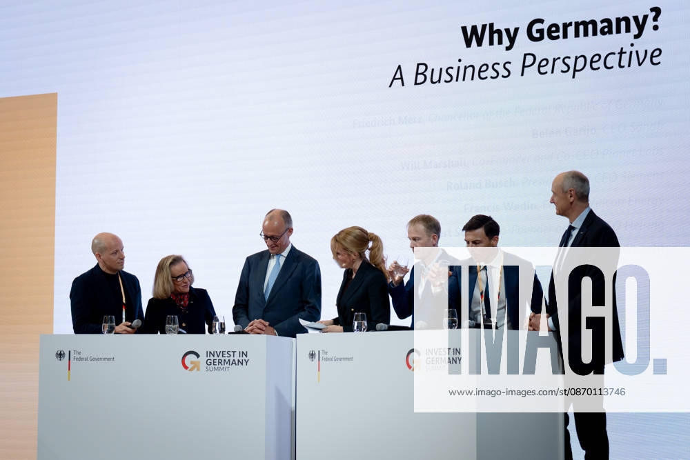 Invest in Germany Summit, Berlin, ESMT Invest in Germany Summit, Berlin, ESMT, Friedrich Merz, the German Chancellor, and investors Berlin Berlin GER