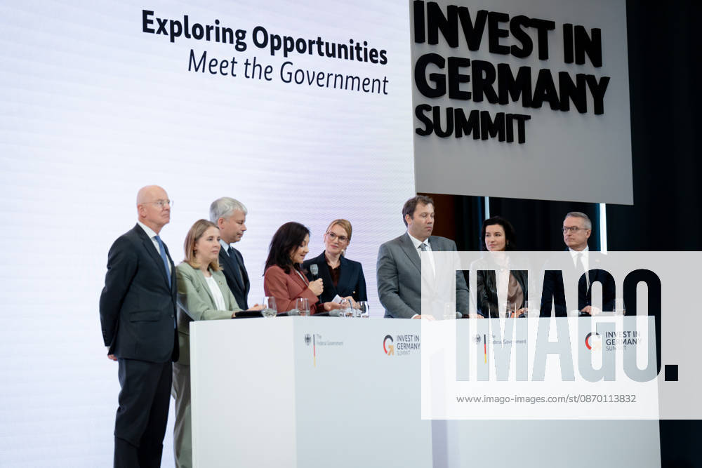 Invest in Germany Summit, Berlin, ESMT Invest in Germany Summit, Berlin, ESMT, Friedrich Merz, Federal Chancellor Katherina Reiche, Federal Minister of Economic Affairs Lars Klingbeil, Federal Minister of Finance Steffen Bilger, Federal Minister of Transportation Dorothee Bär, Federal Minister of Research Verena