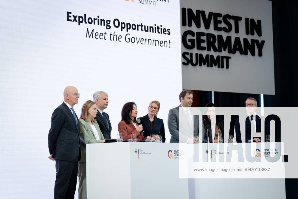 Invest in Germany Summit, Berlin, ESMT Invest in Germany Summit, Berlin, ESMT, Friedrich Merz, Federal Chancellor Katherina Reiche, Federal Minister of Economic Affairs Lars Klingbeil, Federal Minister of Finance Steffen Bilger, Federal Minister of Transportation Dorothee Bär, Federal Minister of Research Verena