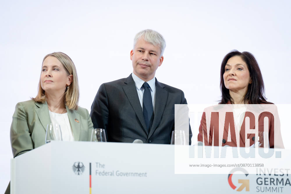Invest in Germany Summit, Berlin, ESMT Invest in Germany Summit, Berlin, ESMT, Katherina Reiche, Federal Minister of Economics Steffen Bilger, Federal Minister of Transportation Verena Hubertz, Federal Minister of Construction Berlin Berlin GER