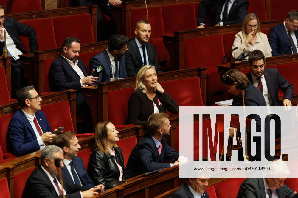 Marine Le Pen (RN) during a question and answer session with the government at the National Assembly in Paris, on October 20, 2026. - ZUMAs287 20261020_zip_s287_036