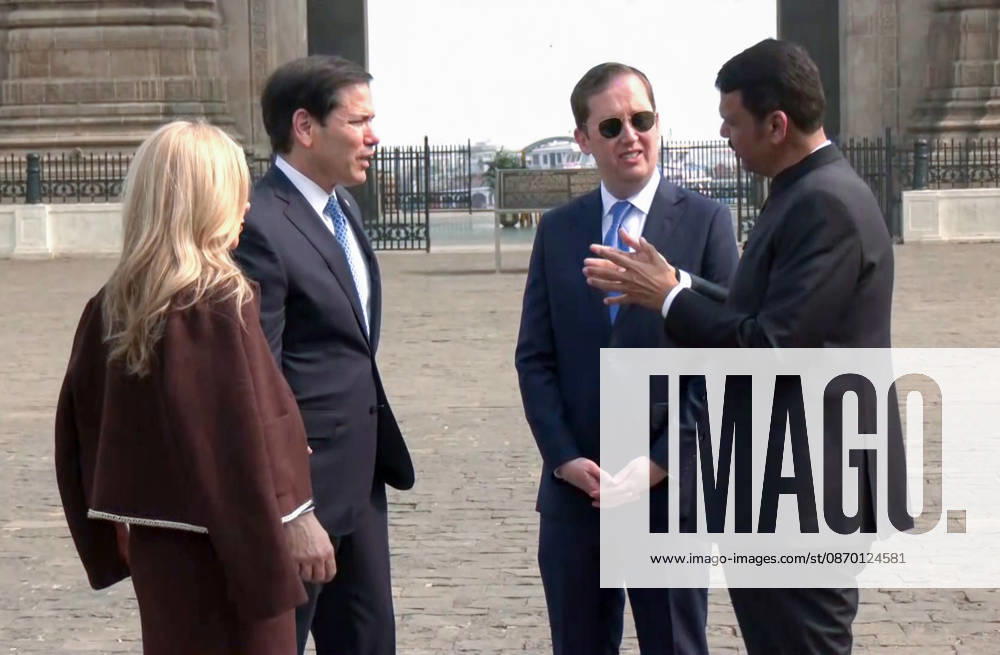 U.S. Secretary of State Marco Rubio in Mumbai Mumbai, Oct 20 (ANI): Maharashtra Chief Minister Devendra Fadnavis interacts with U.S. Secretary of State Marco Rubio and his wife, Jeanette Dousdebes Rubio, and U.S. Ambassador to India Sergio Gor at Gateway of India, in Mumbai on Tuesday. (ANI Video Grab) Mumbai Maharashtra India