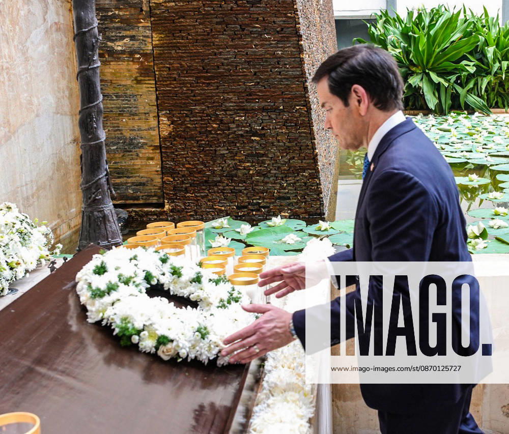 Marco Rubio lays a wreath at the 26 11 memorial at Hotel Taj, Mumbai Mumbai, Oct 20 (ANI): U.S. Secretary of State Marco Rubio lays a wreath at the 26 11 memorial at Hotel Taj, in Mumbai on Tuesday. (@SecRubio X ANI Photo) Mumbai Maharashtra India