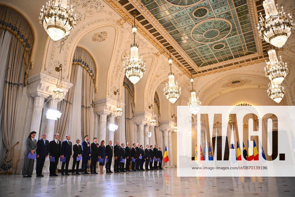 Romania s Parliament approves new Niculescu government BUCHAREST, ROMANIA - OCTOBER 20: Romania s new Prime Minister Luca Niculescu and other Romanian ministers pose for a family photo at the Presidential Palace, in Bucharest, Romania, 20 October 2026. Alex Nicodim Anadolu Bucharest Romania. Editorial use only. Please get in touch for any other usage.