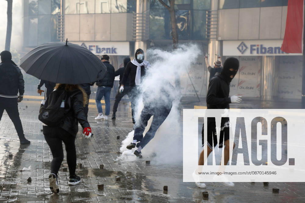 Protesters Clash with Police During a Demonstration in Tirana, Albania. Protesters clash with riot police during an anti-government demonstration in central Tirana on October 17, 2026, as protests continued for a fifth consecutive day over university conditions and demands for the resignation of Albanian Prime Minister Edi Rama. The latest rally follows four nights of violence in the capital, during which protesters and riot police clashed, police used water cannons and tear gas, and demonstrators damaged government offices and shops and set fire to several buildings. Light Studio Agency Malton Dibra Tirana Albania