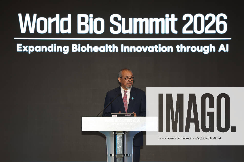 World Bio Summit World Bio Summit World Health Organization Director-General Tedros Adhanom Ghebreyesus addresses the opening ceremony of the World Bio Summit 2026 at the COEX convention center in Seoul s Gangseo Ward on Oct. 21, 2026. (Yonhap) 2026-10-21 10:50:58 <Copyright ¨Ï 1980-2026 YONHAPNEWS AGENCY. .> ¼­¿ïÆ¯º°½Ã