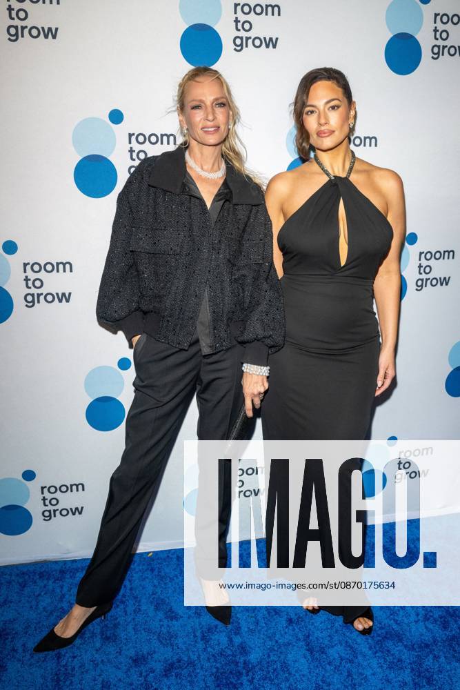 (L-R) Uma Thurman and Ashley Graham attend.the Room to Grow Gala at Ziegfeld Ballroom on October 20, 2026 in New York City. New York United States - ZUMAs197 20261020_aaa_s197_617
