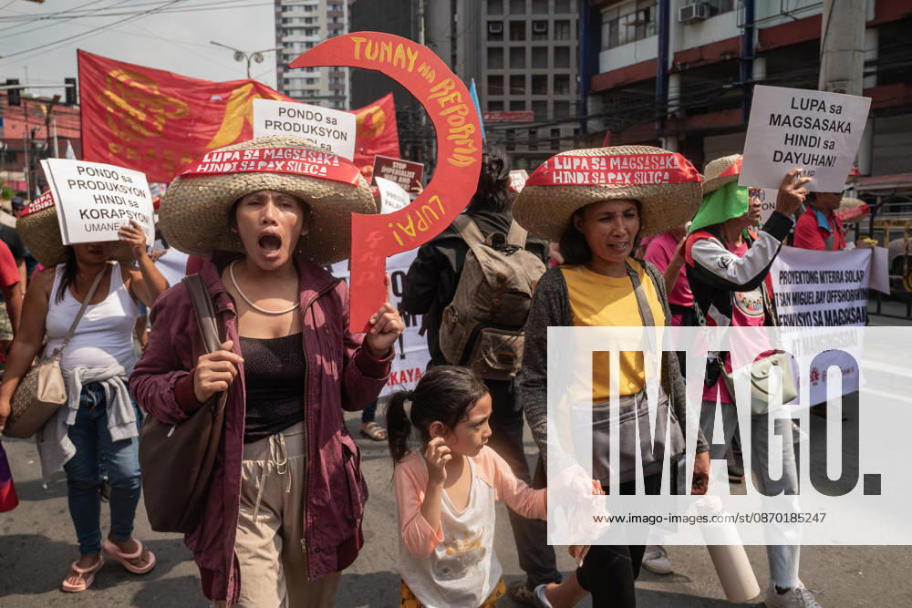 Hundreds of youth activists, rights advocates, and agrarian reform advocates marched with farmers, indigenous people, and workers as they celebrate Peasants Day. Quezon City Philippines - ZUMAy102 20261021_zip_y102_006