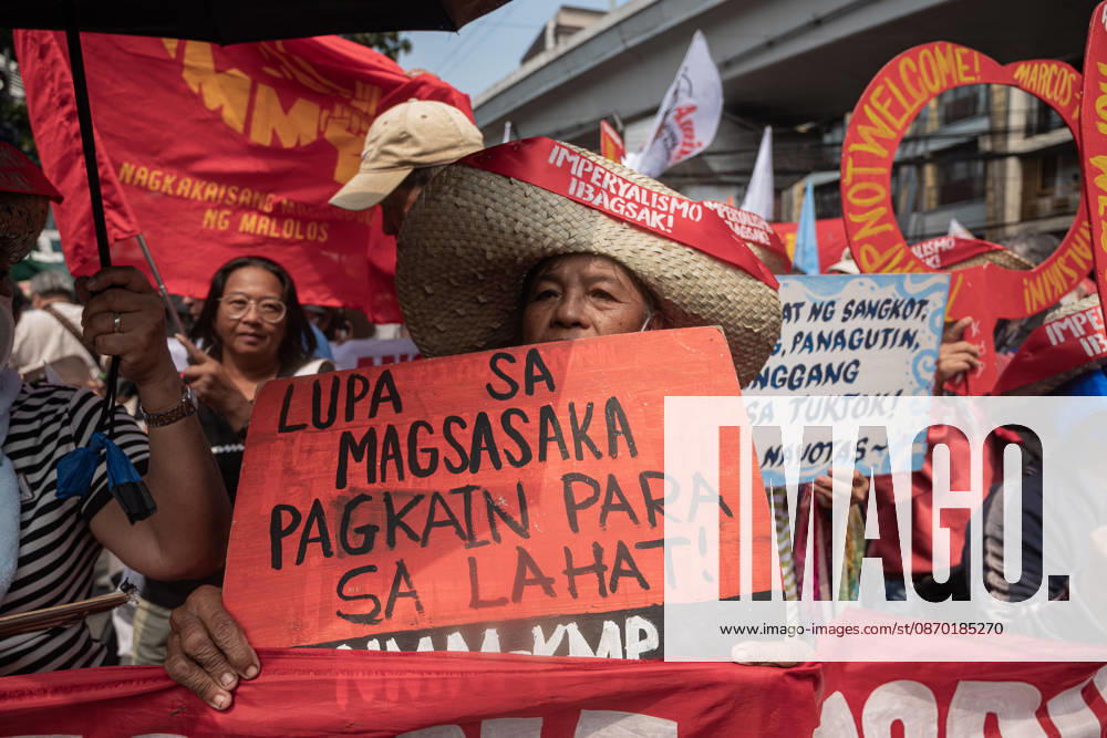 Hundreds of youth activists, rights advocates, and agrarian reform advocates marched with farmers, indigenous people, and workers as they celebrate Peasants Day. Quezon City Philippines - ZUMAy102 20261021_zip_y102_011