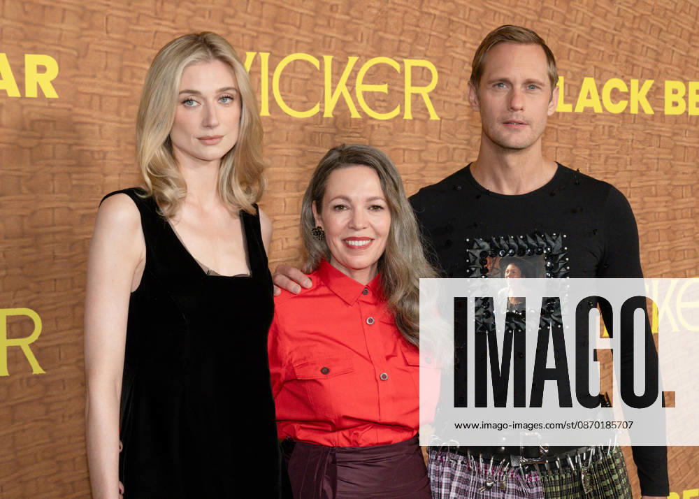 (L-R) ELIZABETH DEBICKI, OLIVIA COLMAN AND ALEXANDER SKARSGARD attend the Wicker Los Angeles Premiere Event. West Hollywood USA - ZUMAb173 20261020_aap_b173_007