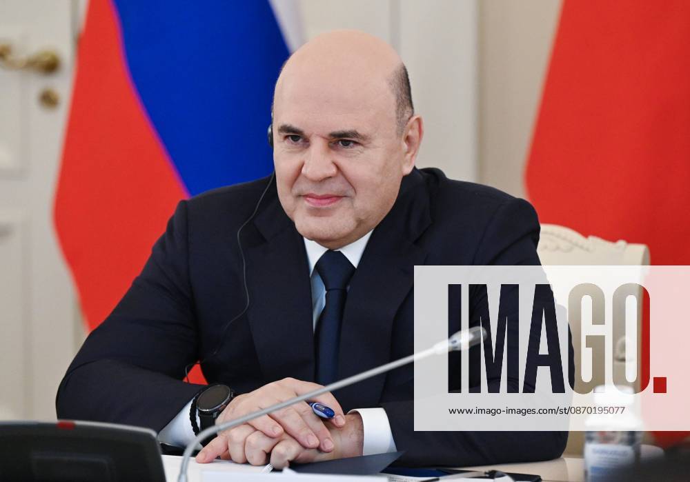Russia China 9269457 21.10.2026 Russian Prime Minister Mikhail Mishustin attends the 31st regular meeting with Chinese Premier Li Qiang at the Boris Yeltsin Presidential Library in St. Petersburg, Russia. Alexander Miridonov Sputnik St. Petersburg Russia