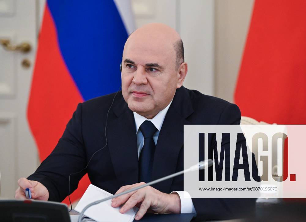 Russia China 9269460 21.10.2026 Russian Prime Minister Mikhail Mishustin attends the 31st regular meeting with Chinese Premier Li Qiang at the Boris Yeltsin Presidential Library in St. Petersburg, Russia. Alexander Miridonov Sputnik St. Petersburg Russia