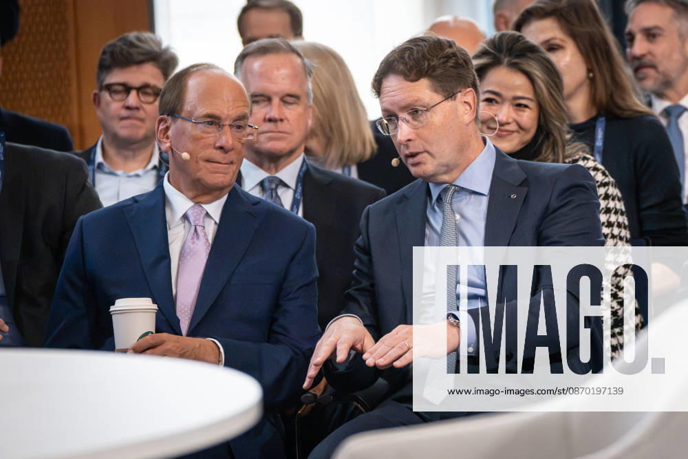 Larry Fink (Laurence Douglas Fink) with Starbucks Coffee’s Pappbecker in the front row at the Berlin Global Dialogue in the former State Council building of the GDR; seated to his right is Ola Källenius, CEO of Mercedes-Benz Group AG. Berlin Global Dialogue 2026 (BGD 2026), theme: Advancing Alliances for a New Era, Berlin, Berlin, Germany, ESMT