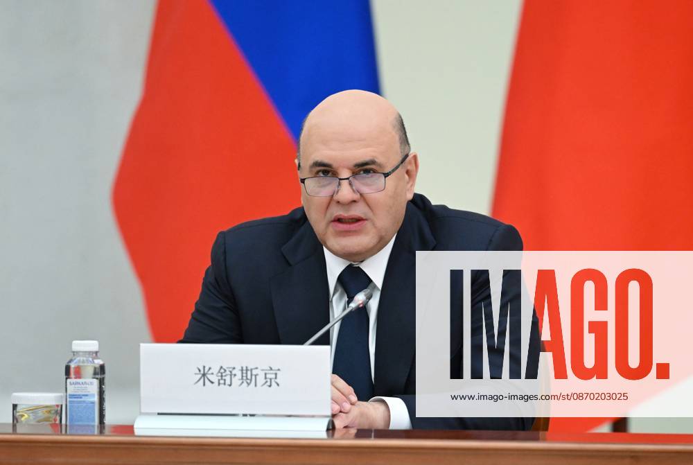 Russia China 9269467 21.10.2026 Russian Prime Minister Mikhail Mishustin attends the 31st regular meeting with Chinese Premier Li Qiang at the Boris Yeltsin Presidential Library in St. Petersburg, Russia. Alexander Miridonov Sputnik St. Petersburg Russia