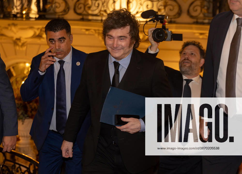 Milei Attends a Breakfast Briefing The President of the Argentine Republic, Javier Milei, attends a breakfast briefing organized by Fórum Europa at the Real Casino Gran Círculo in Madrid on October 21, 2026, in Madrid, Spain. OCTOBER 21, 2026, Spain