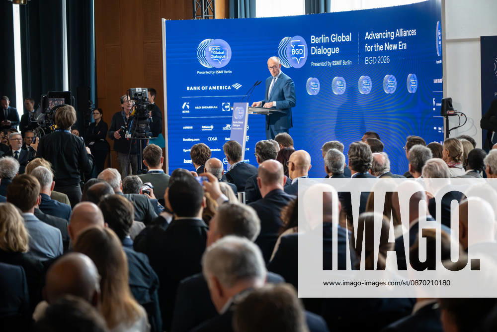 Chancellor Friedrich Merz will deliver a speech and then participate in a discussion at the BGD 2026 Berlin Global Dialogue 2026 (BGD 2026), themed Advancing Alliances for a New Era, in Berlin, Germany. ESMT