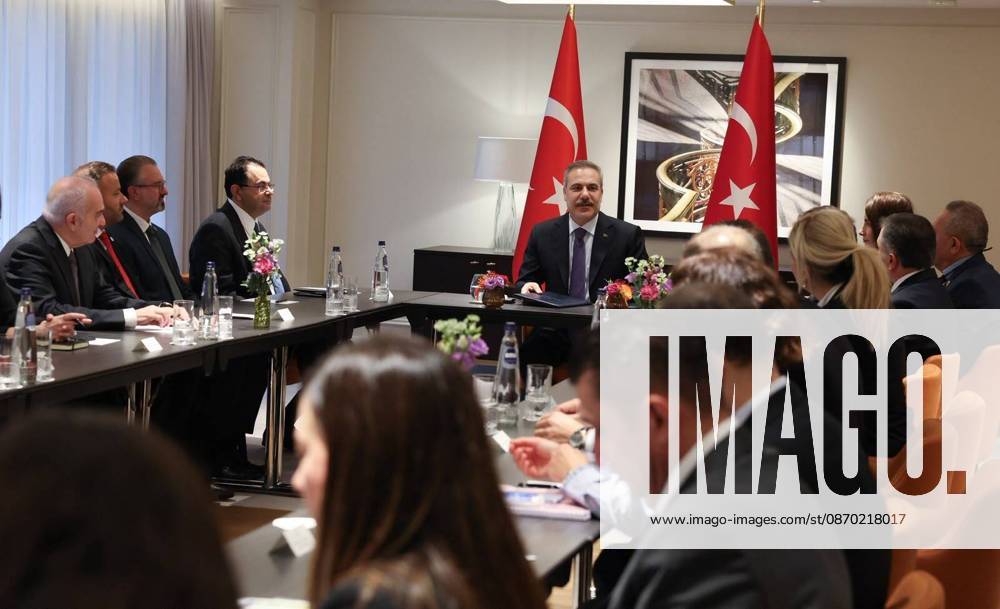 Turkish Foreign Minister Hakan Fidan in Belgium BRUSSELS, BELGIUM - OCTOBER 21: (---- - MANDATORY CREDIT - TURKISH FOREIGN MINISTRY HANDOUT - NO MARKETING NO ADVERTISING CAMPAIGNS - DISTRIBUTED AS A SERVICE TO CLIENTS----) Turkish Foreign Minister Hakan Fidan meets with representatives of non-governmental organizations (NGOs) in Brussels, Belgium, on October 21, 2026. Turkish Foreign Ministry Handout Anadolu Brussels Belgium. Editorial use only. Please get in touch for any other usage.