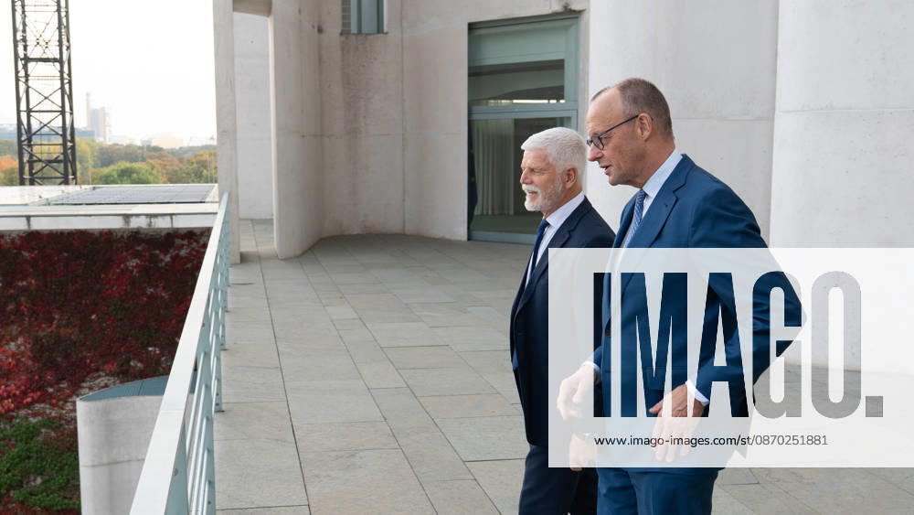 Chancellor Friedrich Merz welcomes Petr Pavel, President of the Czech Republic, to the Federal Chancellery; Czech President at the Federal Chancellery, Berlin, Germany; Berlin, Berlin, Germany; Federal Chancellery