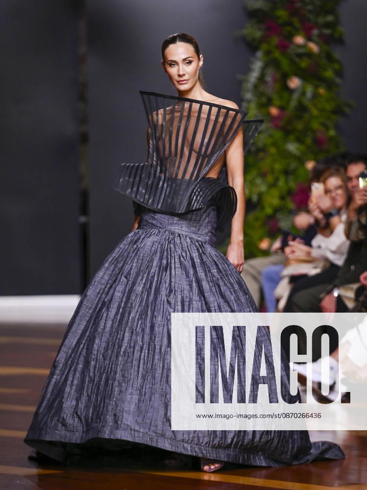 A model walks the runway during the Asna s Senorito Ortega fashion show, as part of Atelier Couture, held at the Fabrica de Tapices in Madrid, Spain. Madrid Spain - ZUMAc312 20261021_zsp_c312_007