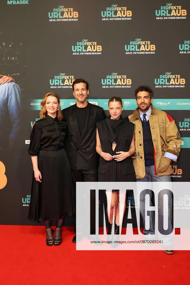 Karoline Herfurth, Florian David Fitz, Jella Haase, and Elyas M. Barek at the premiere of *Der perfekte Urlaub* on October 21, 2026, in Cologne. Karoline Herfurth, Florian David Fitz, Jella Haase, and Elyas M. Barek during the premiere of *Der perfekte Urlaub* at Cinedom on October 21, 2026, in Cologne, Germany *Der perfekte Urlaub* movie premiere in Cologne
