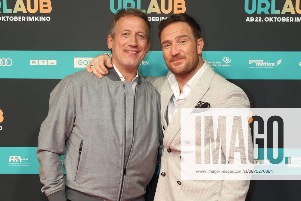 Wotan Wilke Moehring and Frederick Lau at the premiere of *Der perfekte Urlaub* at Cinedom on October 21, 2026, in Cologne, Germany. The premiere of *Der perfekte Urlaub* in Cologne, Germany