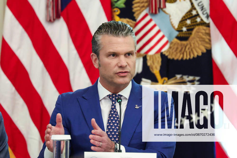 Defense Secretary â Pete Hegseth speaks during a roundtable discussion on cybercrime in the East Room of the White House in Washington DC on Wednesday, October 21, 2026. WAX20261021911 SamuelxCorum
