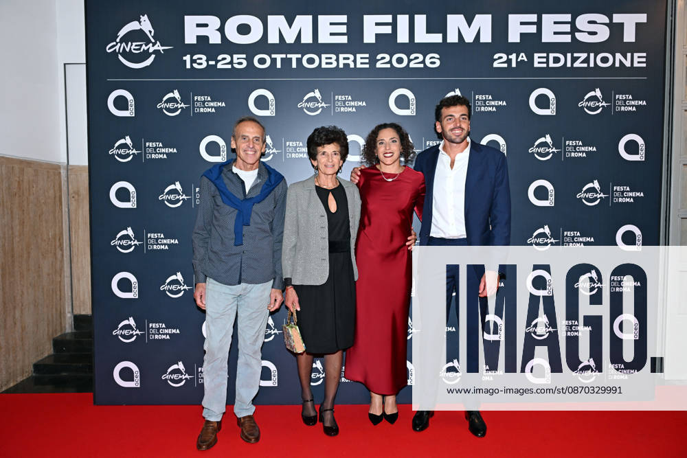 Daniele Brignone and Maria Rosa Quario with their children Federica and Davide Brignone during the photocall for the film Federica - loo¡o ultima Olimpiade at the 21st Rome Film Fest, Teatro Olimpico. Rome, October 21, 2026 Rome Italy - ZUMAa289 20261021_zia_a289_270