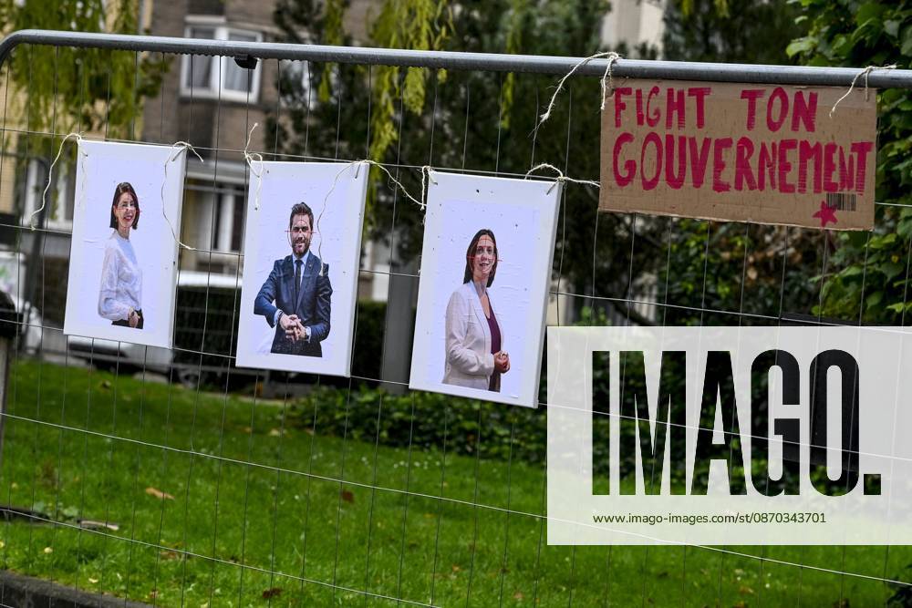 Student Protest Against Austerity 22 10 2026 IXELLES, BELGIUM - Students pictured protesting at the Universite Libre de Bruxelles (ULB) on October 22, 2026 in Ixelles, Belgium, 22 10 2026 Ixelles Belgium