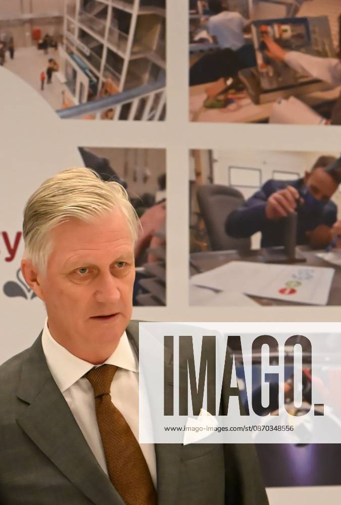The King Visits Technicity Brussels ANDERLECHT, BELGIUM - OCTOBER 22 : King Philippe visits Technicity.brussels, the training and employment hub for the technology industry, in Anderlecht. Technicity.brussels was established through a public-private partnership and is aimed at job seekers, employees seeking retraining or further education, and students and teachers from secondary schools and colleges. The organization offers hands-on technical training and actively assists participants in finding a job. Companies can turn to it for continuing education for their staff or to rent modern technical infrastructure. During his visit, the King toured four training workshopselevator technology; HVAC and refrigeration technology; welding; and ele