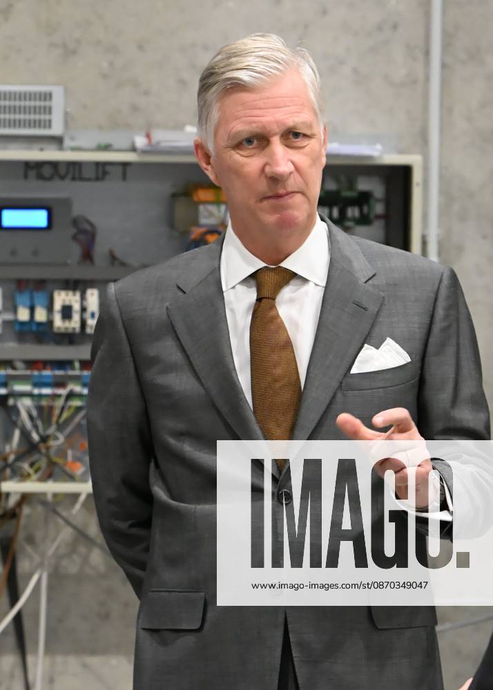 The King Visits Technicity Brussels ANDERLECHT, BELGIUM - OCTOBER 22 : King Philippe visits Technicity.brussels, the training and employment hub for the technology industry, in Anderlecht. Technicity.brussels was established through a public-private partnership and is aimed at job seekers, employees seeking retraining or further education, and students and teachers from secondary schools and colleges. The organization offers hands-on technical training and actively assists participants in finding a job. Companies can turn to it for continuing education for their staff or to rent modern technical infrastructure. During his visit, the King toured four training workshopselevator technology; HVAC and refrigeration technology; welding; and ele