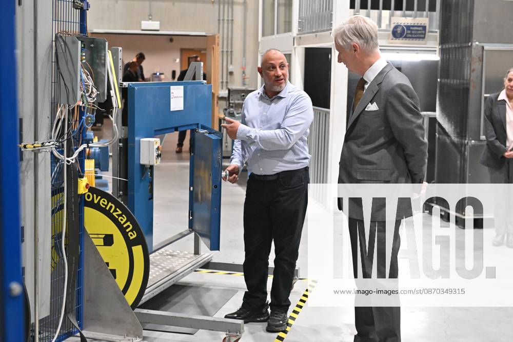 The King Visits Technicity Brussels ANDERLECHT, BELGIUM - OCTOBER 22 : King Philippe visits Technicity.brussels, the training and employment hub for the technology industry, in Anderlecht. Technicity.brussels was established through a public-private partnership and is aimed at job seekers, employees seeking retraining or further education, and students and teachers from secondary schools and colleges. The organization offers hands-on technical training and actively assists participants in finding a job. Companies can turn to it for continuing education for their staff or to rent modern technical infrastructure. During his visit, the King toured four training workshopselevator technology; HVAC and refrigeration technology; welding; and ele