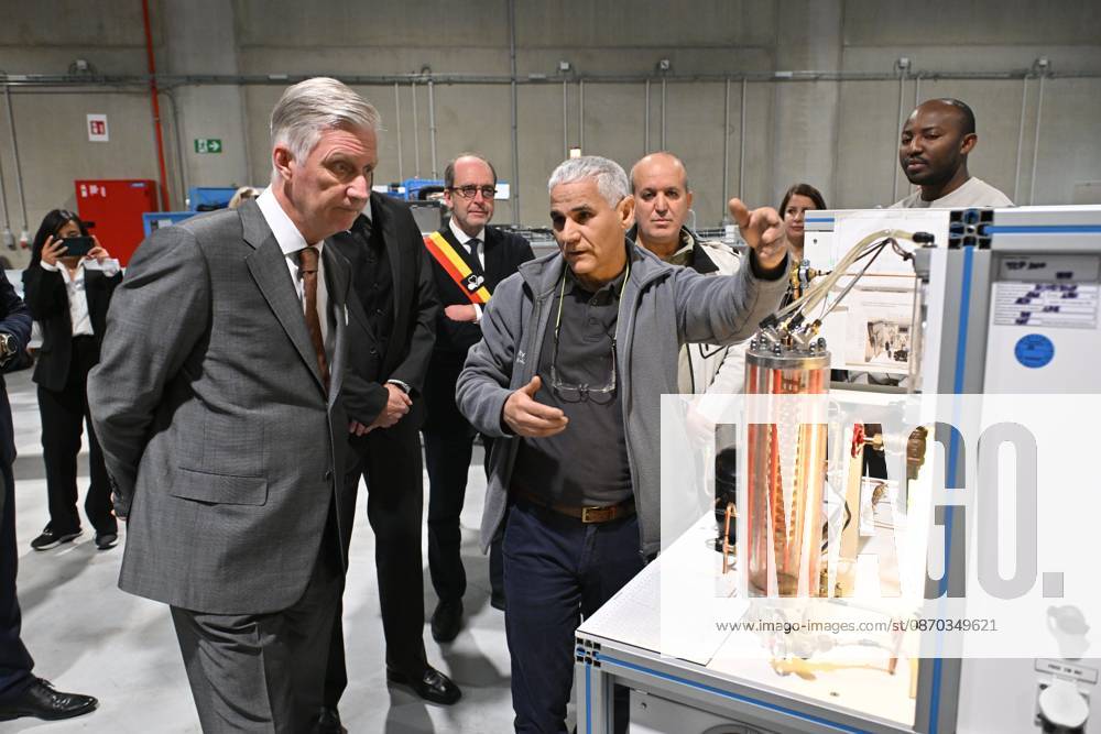 The King Visits Technicity Brussels ANDERLECHT, BELGIUM - OCTOBER 22 : King Philippe visits Technicity.brussels, the training and employment hub for the technology industry, in Anderlecht. Technicity.brussels was established through a public-private partnership and is aimed at job seekers, employees seeking retraining or further education, and students and teachers from secondary schools and colleges. The organization offers hands-on technical training and actively assists participants in finding a job. Companies can turn to it for continuing education for their staff or to rent modern technical infrastructure. During his visit, the King toured four training workshopselevator technology; HVAC and refrigeration technology; welding; and ele