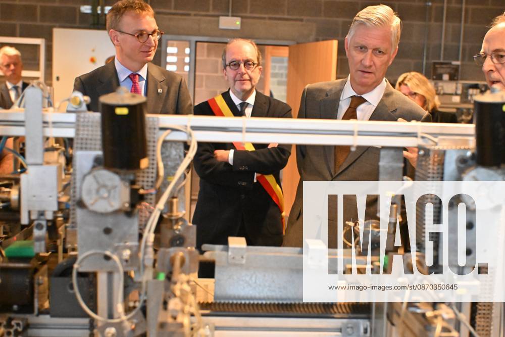 The King Visits Technicity Brussels ANDERLECHT, BELGIUM - OCTOBER 22 : King Philippe visits Technicity.brussels, the training and employment hub for the technology industry, in Anderlecht. Technicity.brussels was established through a public-private partnership and is aimed at job seekers, employees seeking retraining or further education, and students and teachers from secondary schools and colleges. The organization offers hands-on technical training and actively assists participants in finding a job. Companies can turn to it for continuing education for their staff or to rent modern technical infrastructure. During his visit, the King toured four training workshopselevator technology; HVAC and refrigeration technology; welding; and ele