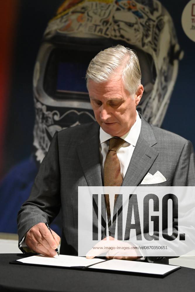 The King Visits Technicity Brussels ANDERLECHT, BELGIUM - OCTOBER 22 : King Philippe visits Technicity.brussels, the training and employment hub for the technology industry, in Anderlecht. Technicity.brussels was established through a public-private partnership and is aimed at job seekers, employees seeking retraining or further education, and students and teachers from secondary schools and colleges. The organization offers hands-on technical training and actively assists participants in finding a job. Companies can turn to it for continuing education for their staff or to rent modern technical infrastructure. During his visit, the King toured four training workshopselevator technology; HVAC and refrigeration technology; welding; and ele