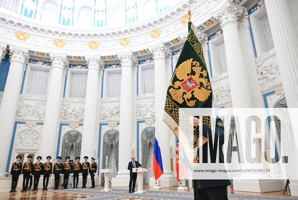 Russia Putin Federal Customs Service 9270467 22.10.2026 Participants attend a ceremony to present a banner to the Federal Customs Service at the Kremlin in Moscow, Russia. Pelagiya Tikhonova Sputnik Moscow Russia