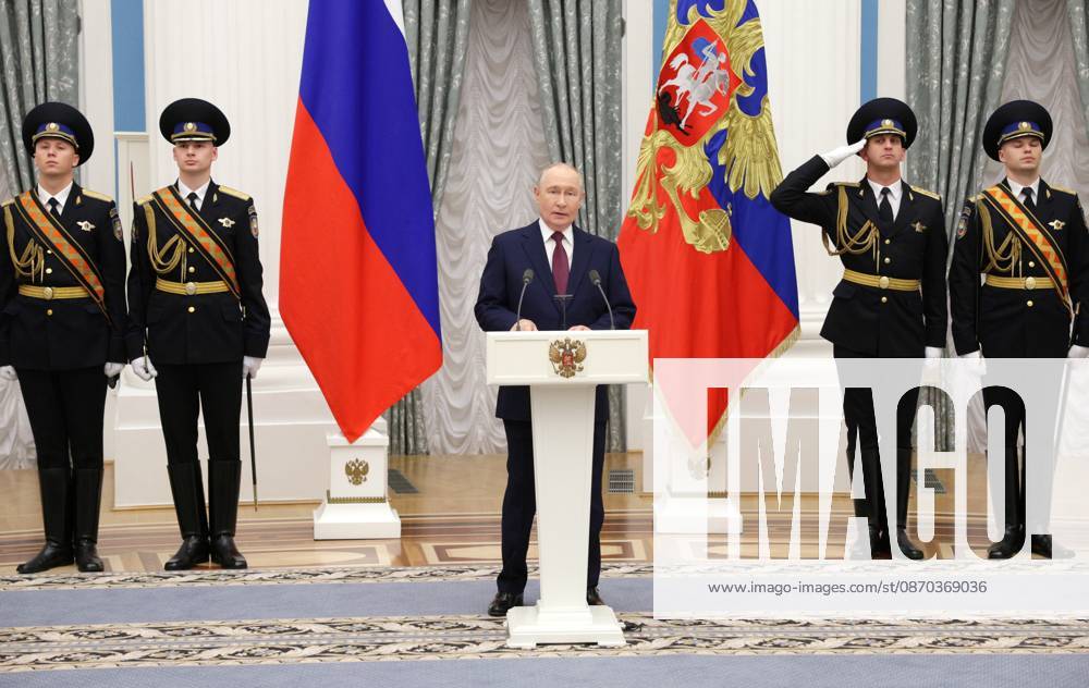 Russia Putin Federal Customs Service 9270494 22.10.2026 Russian President Vladimir Putin delivers a speech at a ceremony to present a banner to the Federal Customs Service at the Kremlin in Moscow, Russia. Gavriil Grigorov Sputnik Moscow Russia