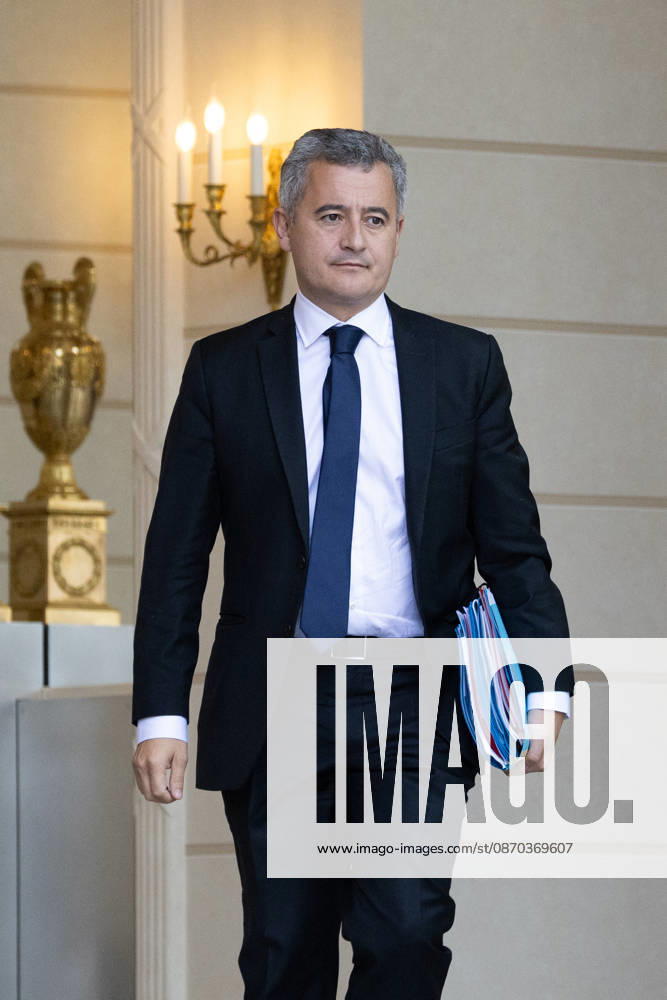 Weekly Cabinet Meeting - Paris Justice Minister Gerald Darmanin leaves after attending the weekly cabinet meeting at the Elysee Palace in Paris on October 22, 2026. Photo by Raphael Lafargue ABACAPRESS.COM Paris France