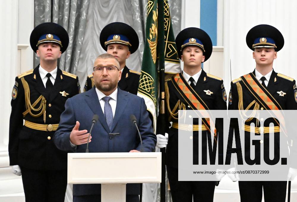 Russia Putin Federal Customs Service 9270526 22.10.2026 Federal Customs Service head Valery Pikalev speaks at the ceremony to present the agency with its banner at the Kremlin in Moscow, Russia. Pelagiya Tikhonova Sputnik Moscow Russia