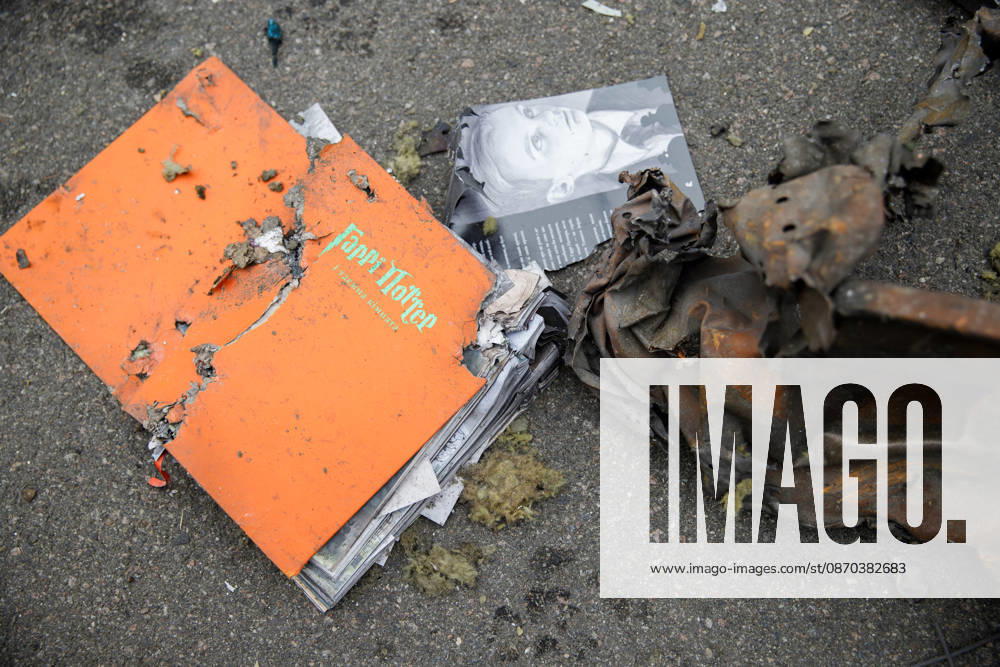 A book from the Harry Potter series by British author J. K. Rowling lies on the ground among rubble in a shopping area in the Obolonskyi district damaged by a Russian attack, Kyiv, Ukraine, October 22, 2026. On Thursday night, Russian forces struck the Ukrainian capital with ballistic missiles and drones. According to the Kyiv City Military Administration, six districts came under attack. One person was killed, 24 were injured, and 16 of them were hospitalised. (Photo by Marianna Kotyk Ukrinform) Russian attack destroys shops in Kyiv